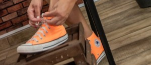 O tênis da biqueira branca first