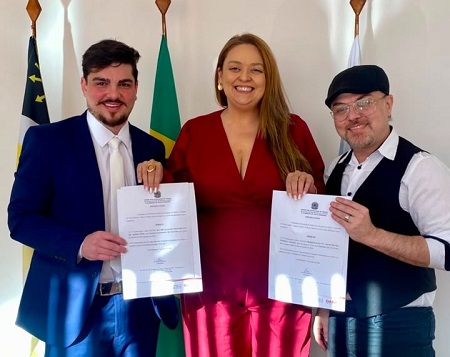 Álvaro Monteiro, Carolina Patitucci e Rodrigo Hallvys